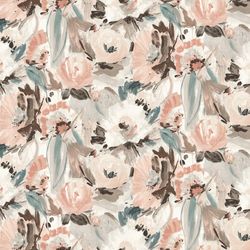 floral fabric, fabric with blooming flowers, cotton floral fabric, meadow fabric, pastel flowers fabric, rose fabric