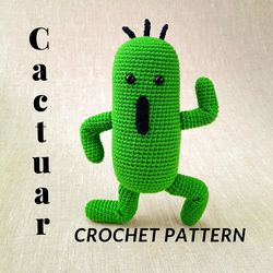 Cactuar crochet pattern, FFXIV, Final fantasy plush, DIY toy, Game character, Easy amigurumi pattern, Final fantasy 14