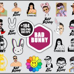 bad bunny svg bundle, bad bunny svg, yo perreo sola svg, el conejo malo svg
