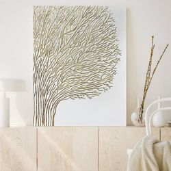 gold leaf abstract, modern acrylic painting, interior art