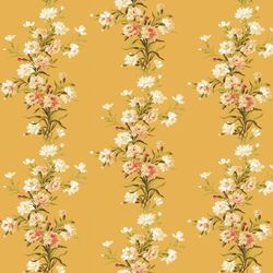 carnation flower fabric, fabric with blooming carnation, cotton floral fabric, floral fabric, botanical fabric