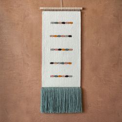 Woven Wall Hanging, Mid Century Modern Weaving, Unique Wall Hanging, Minimalist Wall Weave, Contemporary Wall Decor