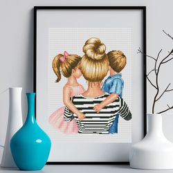 Mother, Mothers day gift, Cross stitch pattern, Mothers day cross stitch, Counted cross stitch, Gift for mom