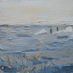 sunset on the river original oil painting lake artwork landscape wall art texas landscape oil painting
