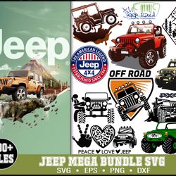 bundle mega jeep bundle svg , jeep svg bundle , silhouette, digital download , instant download