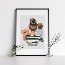Mother, Mothers day gift, Cross stitch pattern, Mothers day cross stitch, Counted cross stitch, Gift for mom
