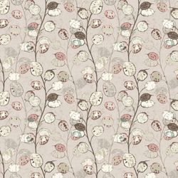 Floral Fabric, Fabric with Seed Pods, Cotton Floral Fabric, Blooming Fabric, Botanical Fabric, Blush Floral Fabric