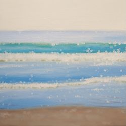 Original Oil Painting Blur Bright Oil Painting Wall Art Sea painting Seascape painting