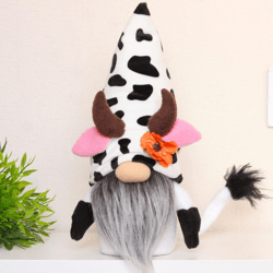 Cow Gnome / Farm Animal Toy / Nursery Decor