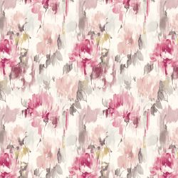 floral fabric, fabric with blooming flowers, linen and viscose fabric, botanical fabric, garden floral fabric