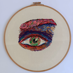 Eye Embroidery Wall Art Hand Embroidery Hoop Art Eye Painting Hoop Wall Hanging Colorful Home Decor Gift For Her Gift Fo