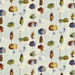 Autumn Orchard Fabric, Watercolor Orchard Fabric, Botanical Fabric, Upholstery Fabric, Nature Fabric, Tree Fabric