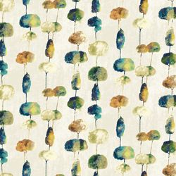 Orchard Fabric, Watercolor Orchard Fabric, Botanical Fabric, Upholstery Fabric, Nature Fabric, Tree Fabric, Teal Fabric