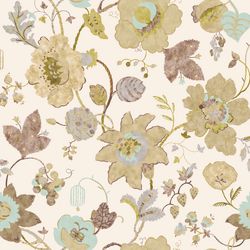 Floral Fabric, Fabric ,Cotton Floral Fabric, Blooming Fabric, Botanical Fabric, Natural Pastel Floral Fabric