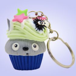 Totoro keychain charm, keychain for backpack, cute keychain for girls