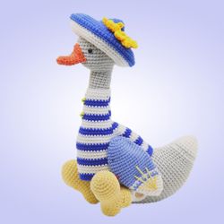 Amigurumi crochet goose, crochet stuffed animal
