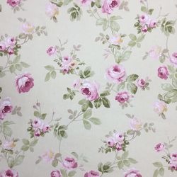 Rose Fabric, Fabric with Roses, Cotton Floral Fabric, Botanical Fabric, Blooming Rose Fabric, Natural Floral Fabric