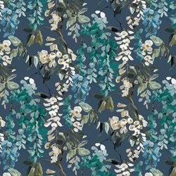 Wisteria Fabric, Fabric, Cotton Floral Fabric, Blooming Fabric, Botanical Fabric, Blooming Wisteria Floral Fabric