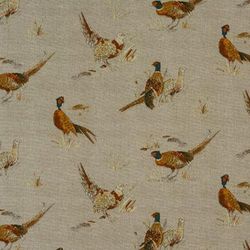 Pheasant Fabric, Fabric with Pheasants, Bird Fabric, Cotton Fabric, Birds Print Fabric