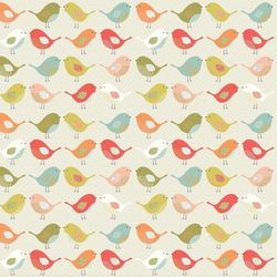 Birds Fabric, Fabric with Birds, Scandi Birds Fabric, Cotton Fabric, Birds PrintedFabric
