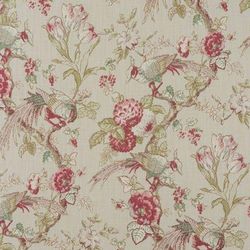 Birds Fabric, Fabric with Birds, Cotton Fabric, Birds on Floral Branches Fabric, Botanical Fabric with Birds