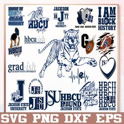 bundle 20 files jackson state football team svg, jackson state svg, hbcu team svg, mega bundle, designs, cricut