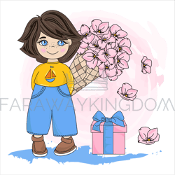 child party valentine day holiday vector illustration set