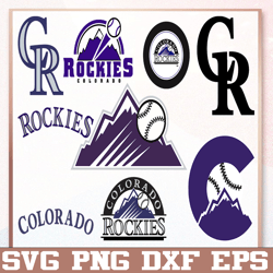 Bundle 9 Files Colorado Rockies Baseball Team Svg, Colorado Rockies svg, MLB Team  svg, MLB Svg, Png, Dxf, Eps, Jpg