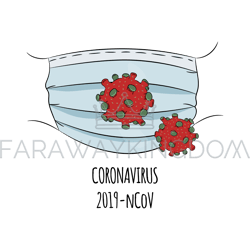 coronavirus and mask world problem vector illustration set