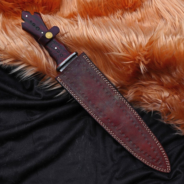 Morningstar Full Tang Damascus Steel Dagger Hand Forged Collectible.jpg