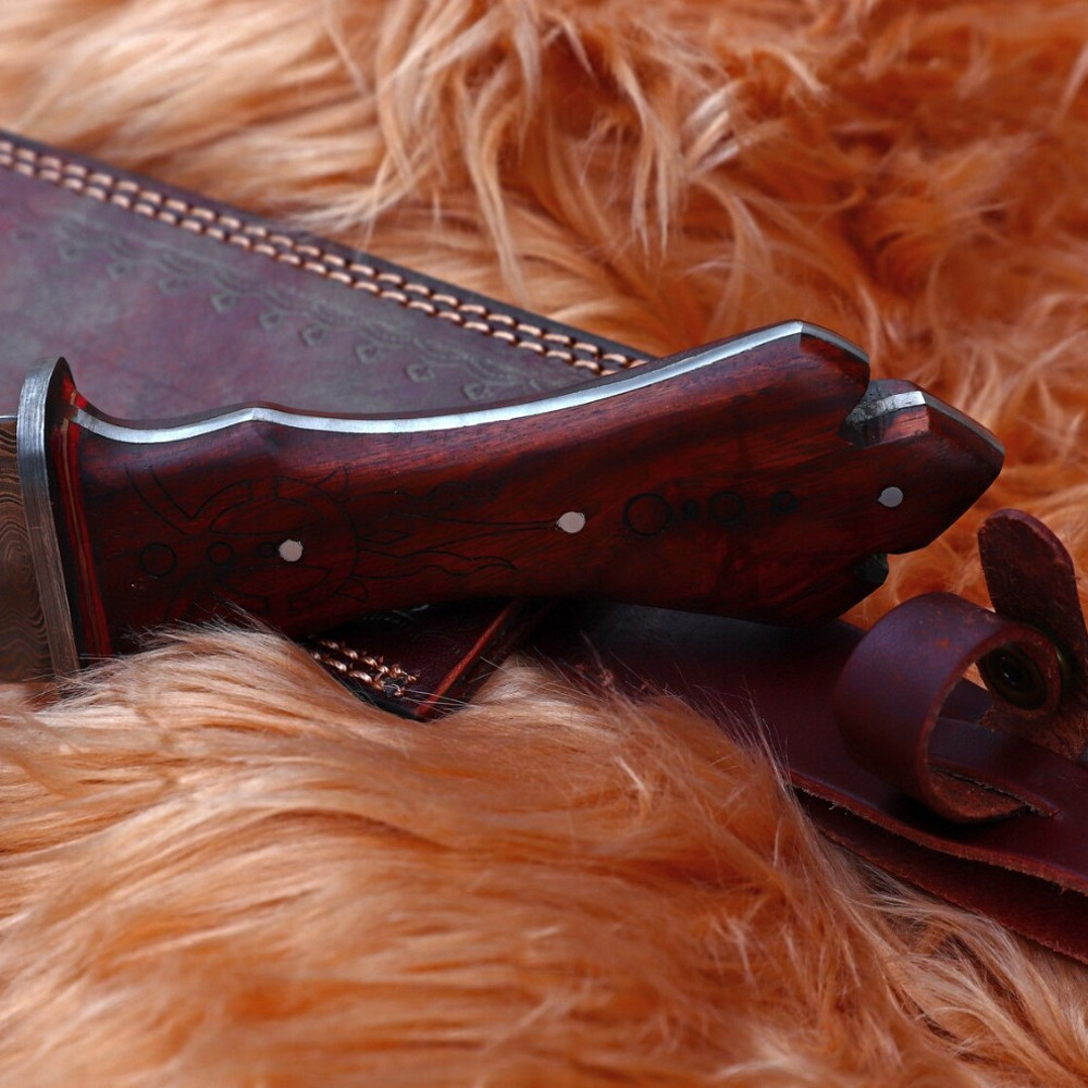 Morningstar Full Tang Damascus Steel Dagger Hand Forged Collectible Ritual Kn.jpg