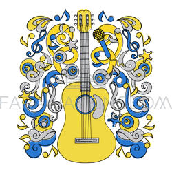 country music holiday western festival vector illustration set