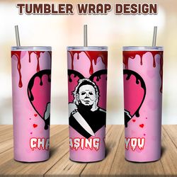 Michael Myers Tumbler, Horror Valentine Png Tumbler, Valentine Michael Myers, Skinny Tumbler Design, Digital Download