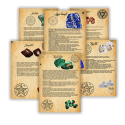 Printable pages of Crystals and Minerals, Book of Shadows, Witchcraft, BOS Sheets, Magic Potion, Spell Ingredient