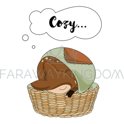 cozy deer cartoon forest animal vector illustration set