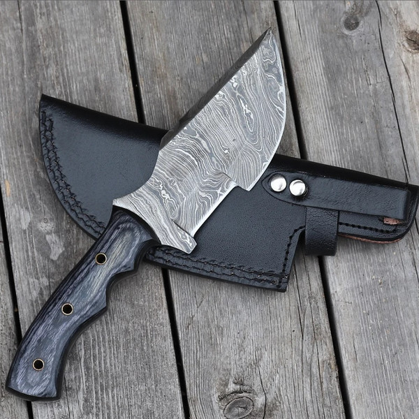 Blue Lagoon Damascus Steel Tracker Knife for sale.jpg