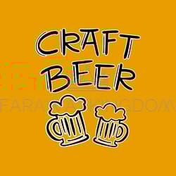 craft beer style drink lettering mugs vector illustration
