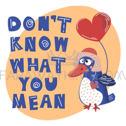 crazy bird valentine day party animal vector illustration set