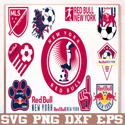 Bundle 12 Styles MLS New York Red Bulls Soccer Team svg, New York Red Bulls svg, MLS Teams svg, MLS Svg, Png, Dxf, Eps