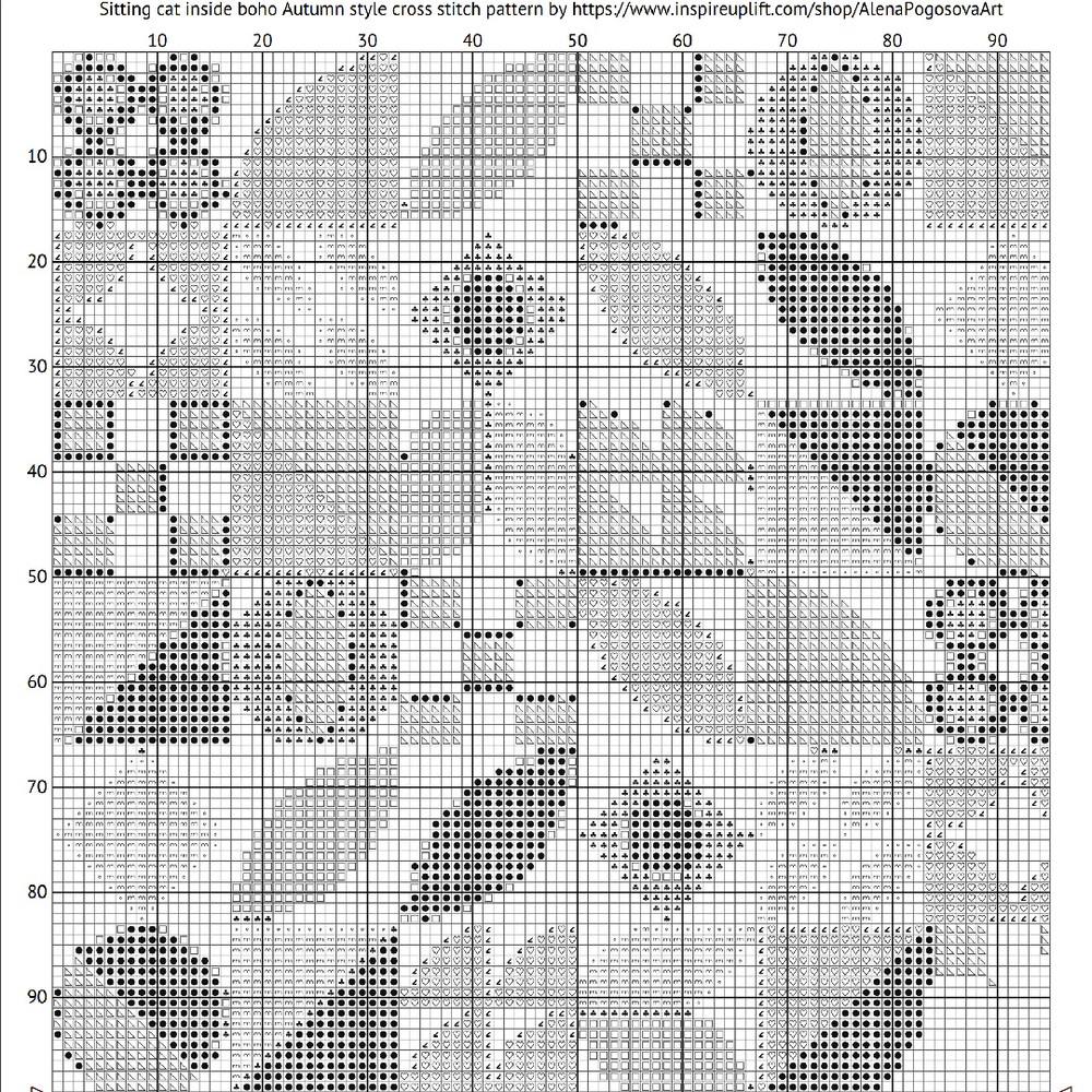11 Cross stitch pattern sitting cat inside boho autumn modern abstract style pattern.jpg