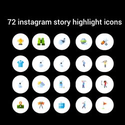 72 golf instagram highlight covers. golf social media icons. digital download.