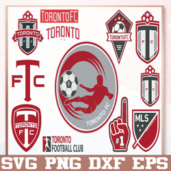 bundle 12 styles mls toronto fc soccer team svg, toronto fc svg, mls teams svg, mls svg, png, dxf, eps, instant download