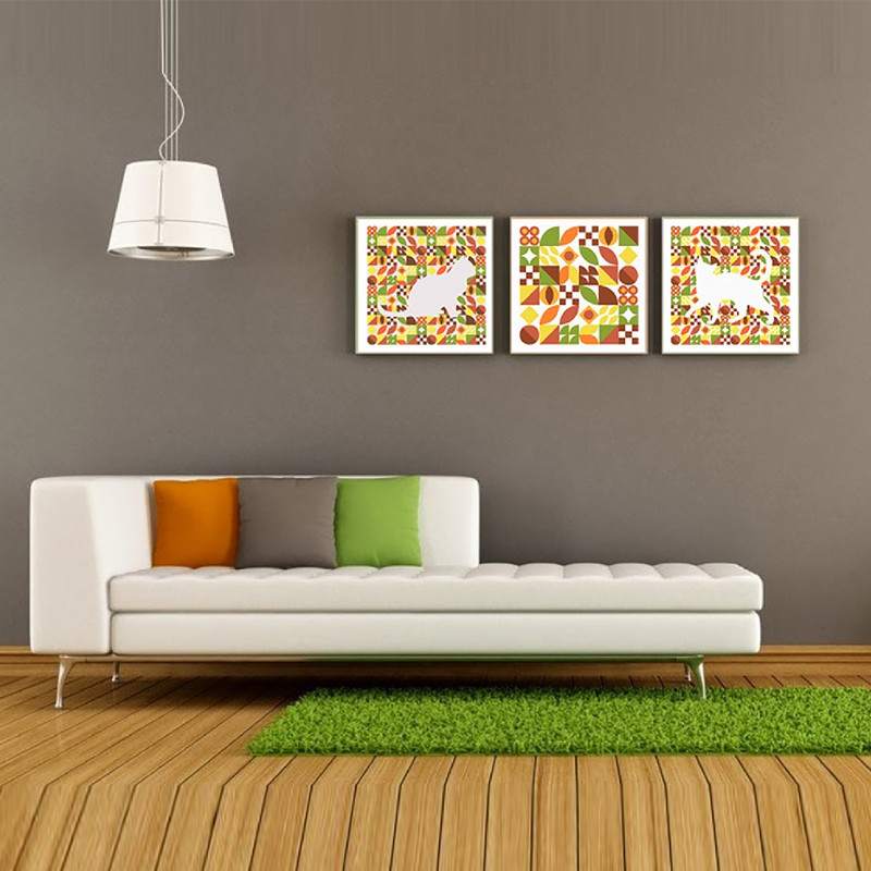 10 Cross stitch pattern sitting cat inside boho autumn modern abstract style pattern.jpg