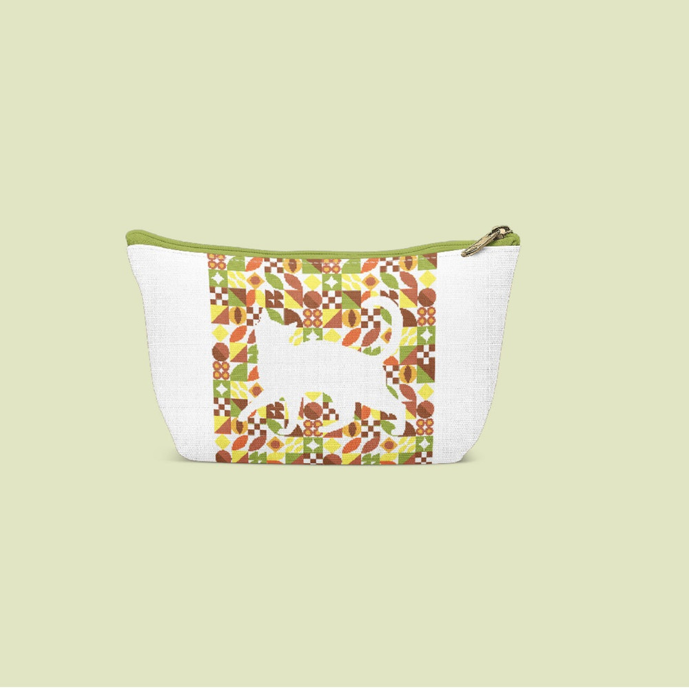 9 Cross stitch pattern walking cat inside boho autumn modern abstract style pattern.jpg