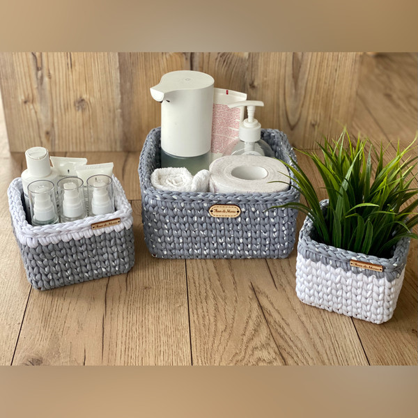 Set towel toilet paper cosmetic baskets holder box Bathroom