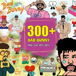 300 bad bunny png bundle,  bad bunny png, bad bunny svg, cutting image, file cut digital download