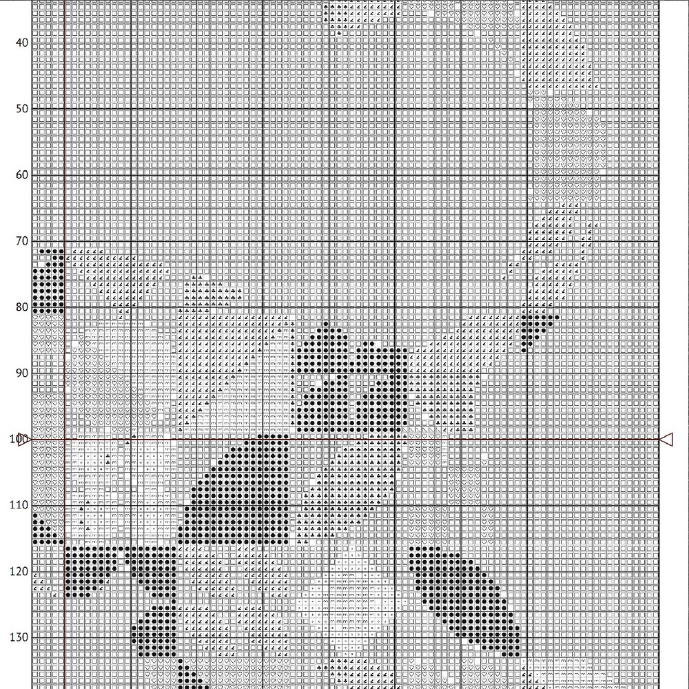 10 Cross stitch pattern walking cat in boho autumn modern abstract style pattern.jpg
