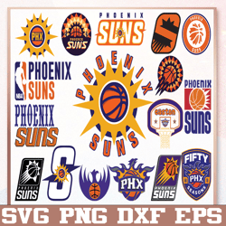 Bundle 28 Files Phoenix Suns Basketball Team svg, Phoenix Suns svg, NBA Teams Svg, NBA Svg, Png, Dxf, Eps