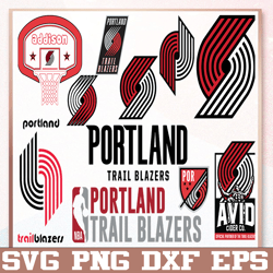 Bundle 10 Files Portland Trail Blazers Basketball Team svg, Portland Trail Blazers svg, NBA Teams Svg, NBA Svg, Png