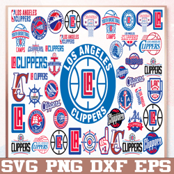 Bundle 46 Files Los Angeles Clippers Basketball Team svg, Los Angeles Clippers svg, NBA Teams Svg, NBA Svg, Png, Dxf